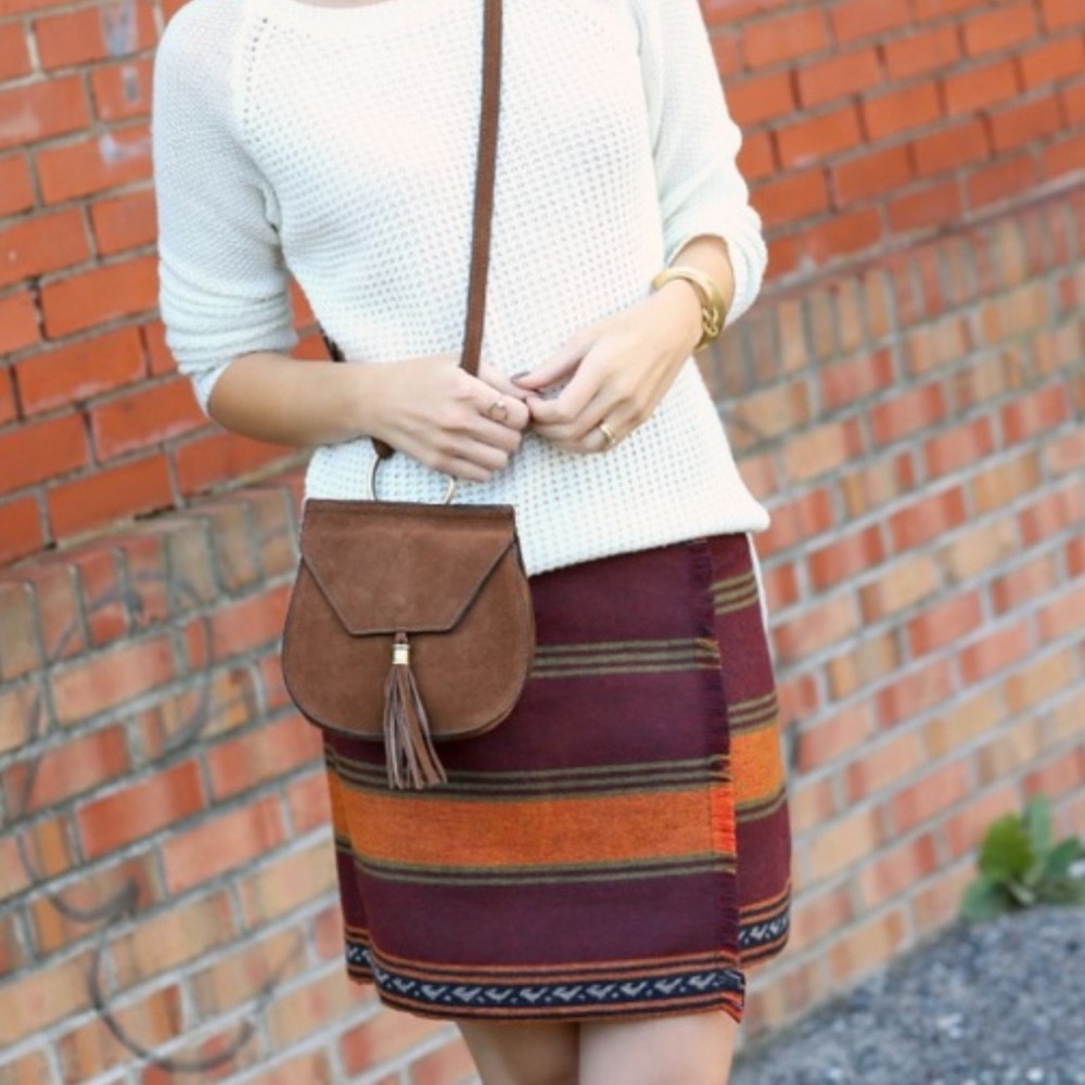 Loft Southwestern Blanket Wrap Skirt